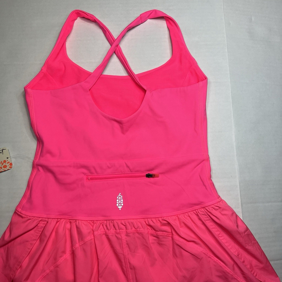 Free People FP Movement Righteous Runsie Women’s S Romper Pink Run Gym Sport - Picture 7 of 11